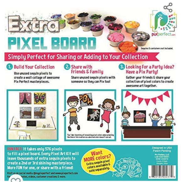 Extra Pixel Board Create Your Own Shiny Sequin Masterpiece - Picture 2 of 10